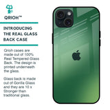 Green Grunge Texture Glass Case for iPhone 15 Plus