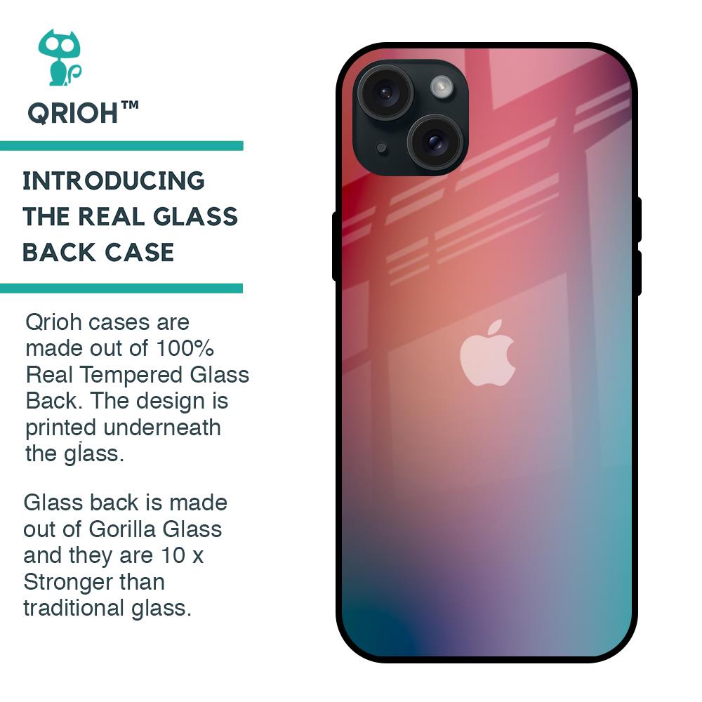 Dusty Multi Gradient Glass Case for iPhone 15 Plus