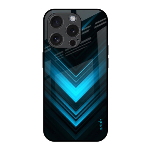 Vertical Blue Arrow iPhone 15 Pro Glass Back Cover Online
