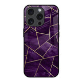 Geometric Purple iPhone 15 Pro Glass Back Cover Online