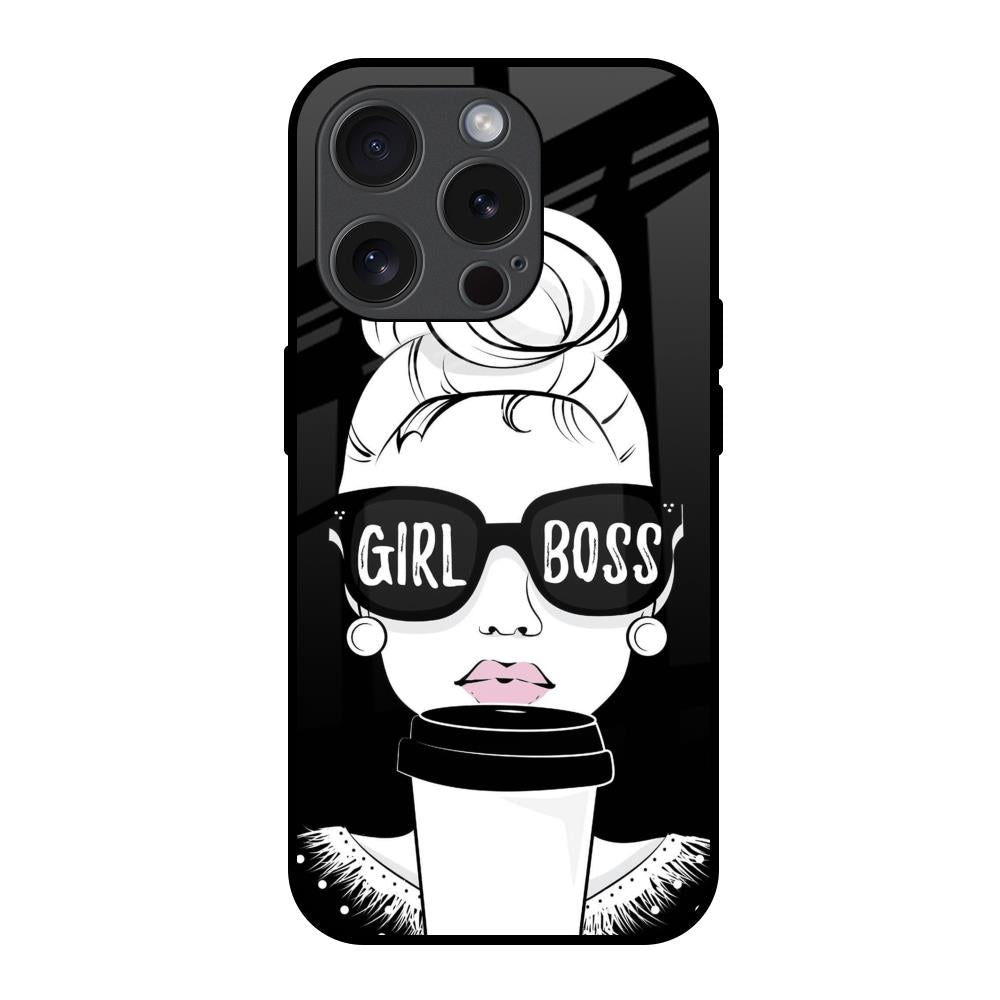 Girl Boss iPhone 15 Pro Glass Back Cover Online