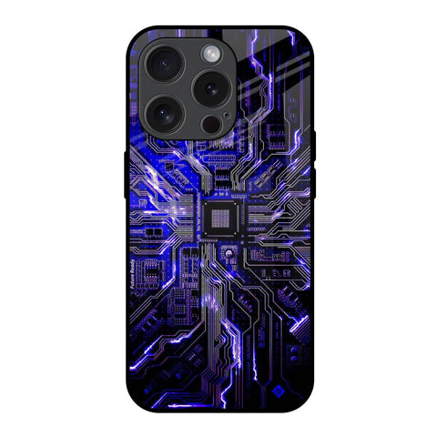 Techno Color Pattern iPhone 15 Pro Glass Back Cover Online