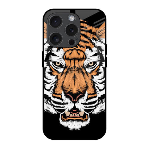 Angry Tiger iPhone 15 Pro Glass Back Cover Online