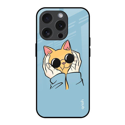 Adorable Cute Kitty iPhone 15 Pro Glass Back Cover Online