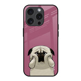 Funny Pug Face iPhone 15 Pro Glass Back Cover Online