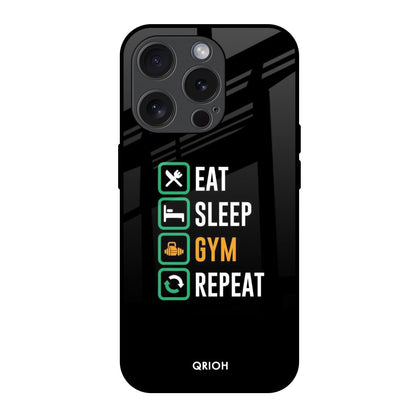 Daily Routine iPhone 15 Pro Glass Back Cover Online