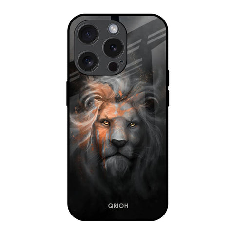 Devil Lion iPhone 15 Pro Glass Back Cover Online