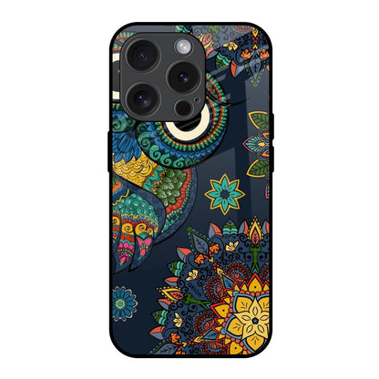 Owl Art iPhone 15 Pro Glass Back Cover Online