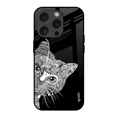 Kitten Mandala iPhone 15 Pro Glass Back Cover Online