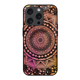 Floral Mandala iPhone 15 Pro Glass Back Cover Online