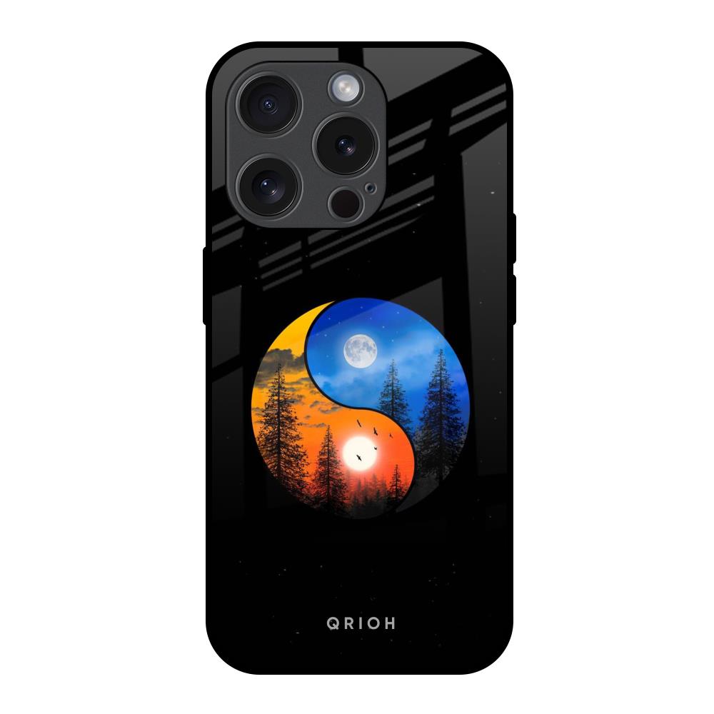 Yin Yang Balance iPhone 15 Pro Glass Back Cover Online
