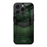Green Leather iPhone 15 Pro Glass Back Cover Online