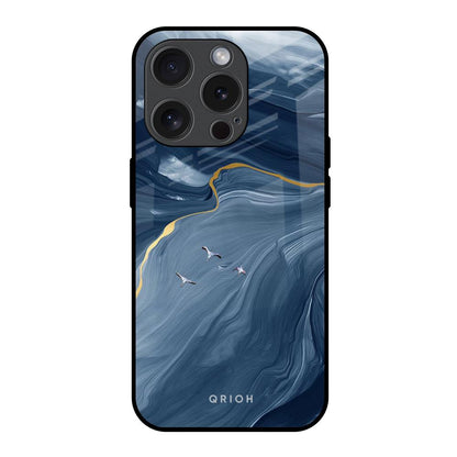 Deep Ocean Marble iPhone 15 Pro Glass Back Cover Online