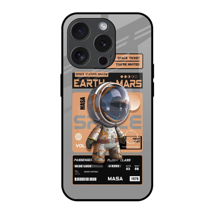 Space Ticket iPhone 15 Pro Glass Back Cover Online