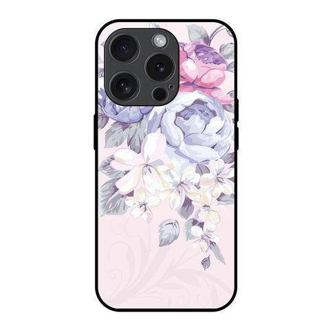 Elegant Floral iPhone 15 Pro Glass Back Cover Online
