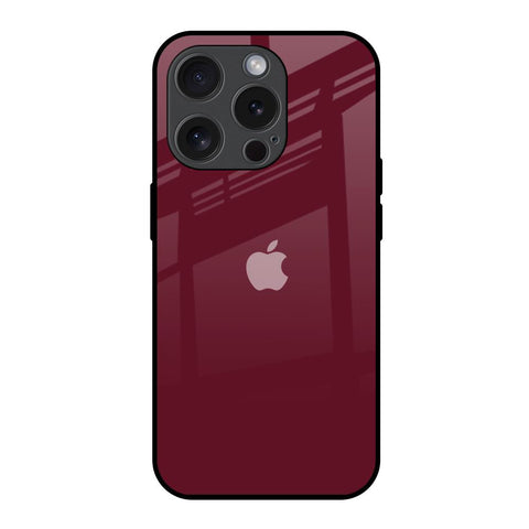 Classic Burgundy iPhone 15 Pro Glass Back Cover Online