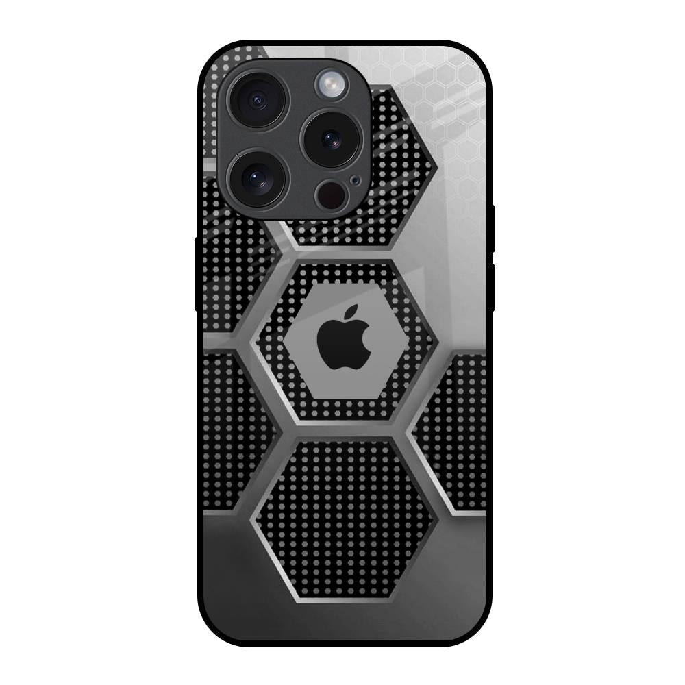 Hexagon Style iPhone 15 Pro Glass Back Cover Online