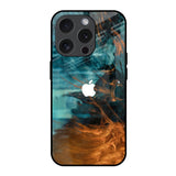 Golden Splash iPhone 15 Pro Glass Back Cover Online