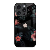 Tropical Art Flower iPhone 15 Pro Glass Back Cover Online