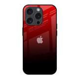 Maroon Faded iPhone 15 Pro Glass Back Cover Online