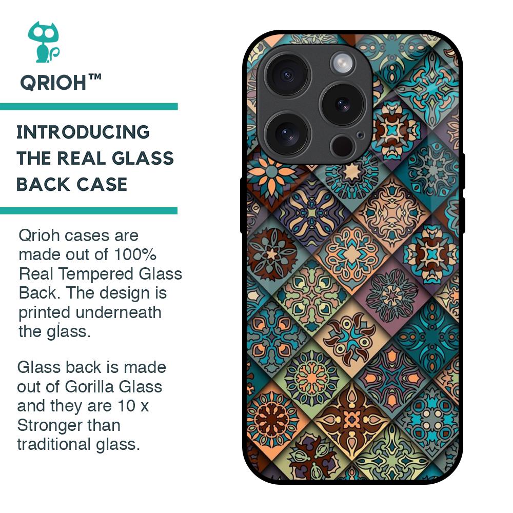 Retro Art Glass Case for iPhone 15 Pro