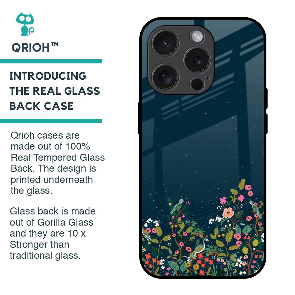 Small Garden Glass Case For iPhone 15 Pro
