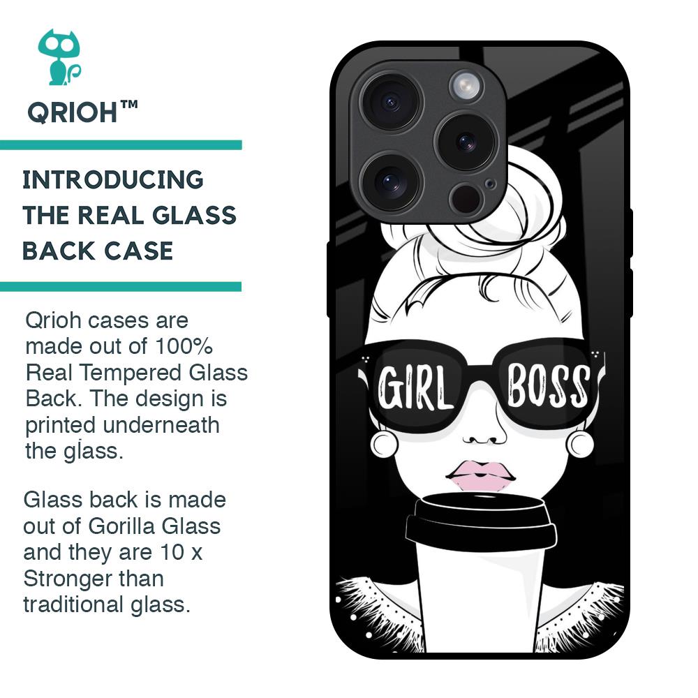 Girl Boss Glass Case For iPhone 15 Pro