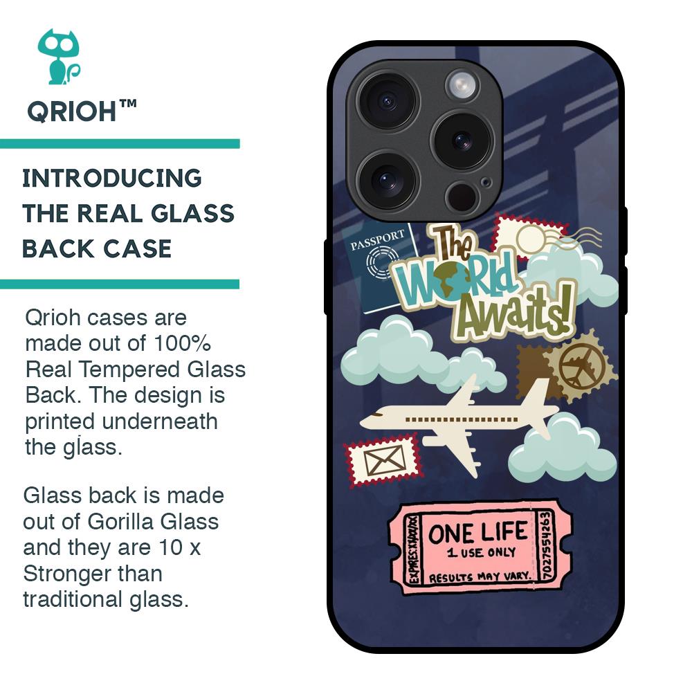 Tour The World Glass Case For iPhone 15 Pro