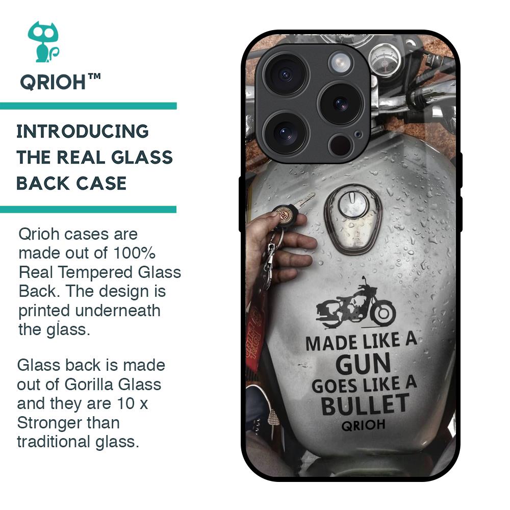 Royal Bike Glass Case for iPhone 15 Pro