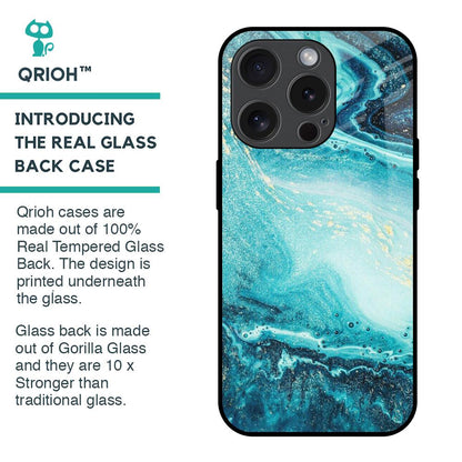 Sea Water Glass Case for iPhone 15 Pro