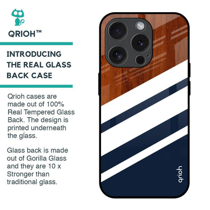 Bold Stripes Glass Case for iPhone 15 Pro