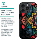 Retro Gorgeous Flower Glass Case for iPhone 15 Pro