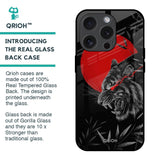 Red Moon Tiger Glass Case for iPhone 15 Pro