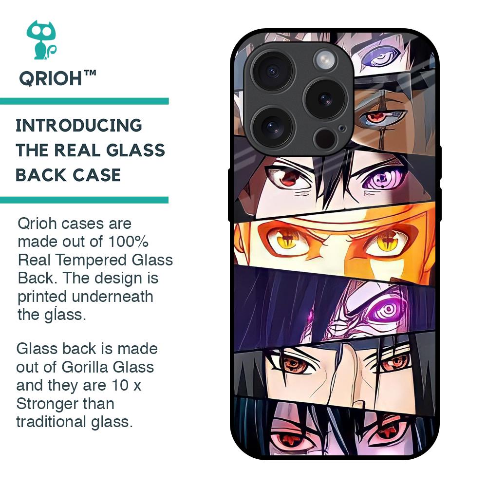 Anime Eyes Glass Case for iPhone 15 Pro