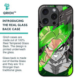 Anime Green Splash Glass Case for iPhone 15 Pro