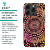 Floral Mandala Glass Case for iPhone 15 Pro