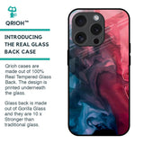 Blue & Red Smoke Glass Case for iPhone 15 Pro