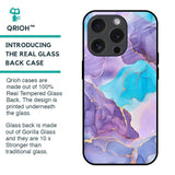 Alcohol ink Marble Glass Case for iPhone 15 Pro