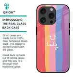 Lucky Abstract Glass Case for iPhone 15 Pro