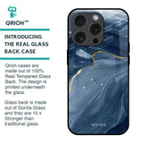 Deep Ocean Marble Glass Case for iPhone 15 Pro