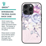 Elegant Floral Glass Case for iPhone 15 Pro