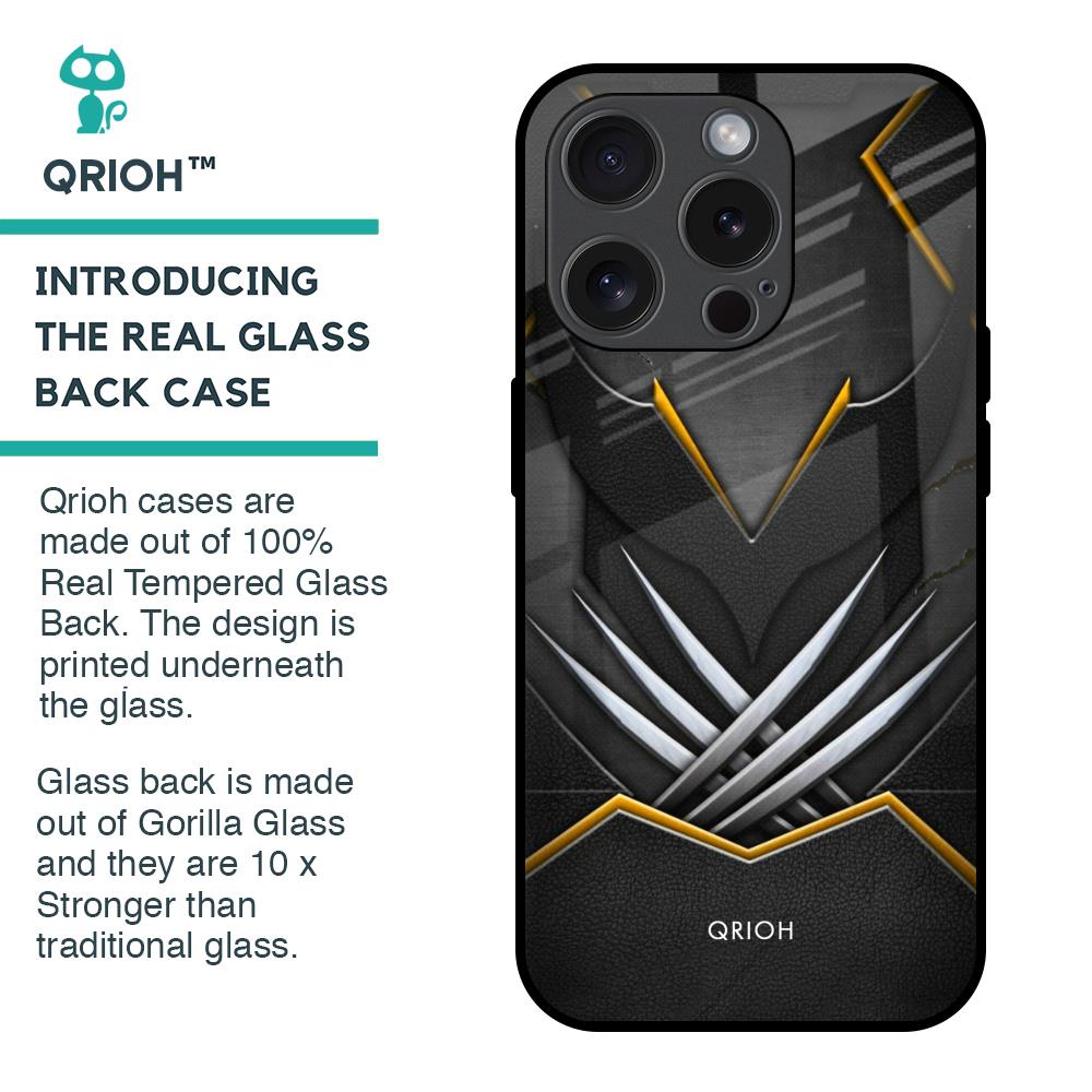 Black Warrior Glass Case for iPhone 15 Pro