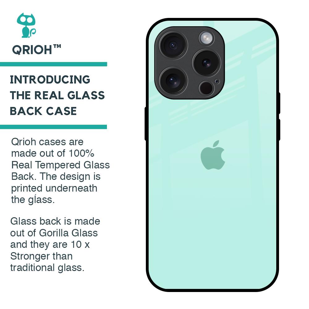 Teal Glass Case for iPhone 15 Pro