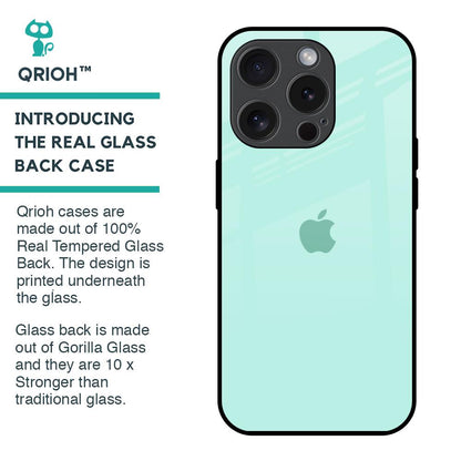Teal Glass Case for iPhone 15 Pro