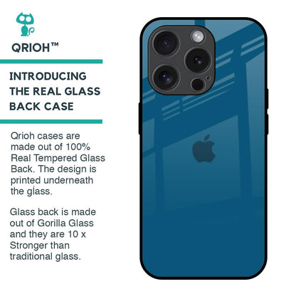 Cobalt Blue Glass Case for iPhone 15 Pro