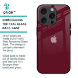 Classic Burgundy Glass Case for iPhone 15 Pro