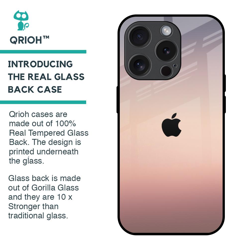 Golden Mauve Glass Case for iPhone 15 Pro