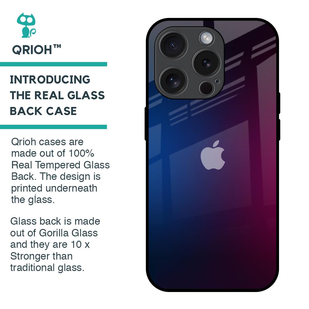 Mix Gradient Shade Glass Case For iPhone 15 Pro
