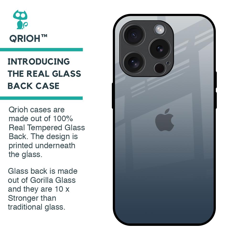 Smokey Grey Color Glass Case For iPhone 15 Pro