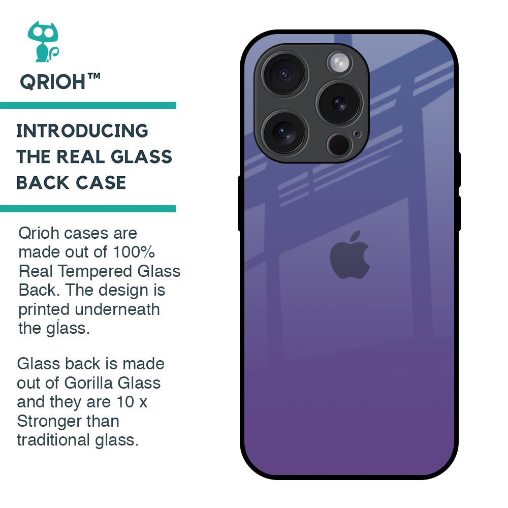 Indigo Pastel Glass Case For iPhone 15 Pro
